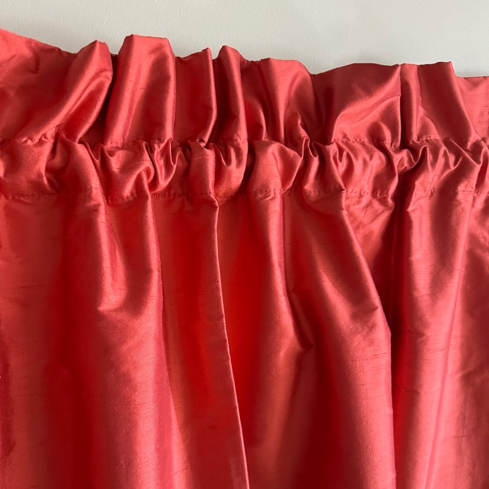 Custom silk shantung window covering